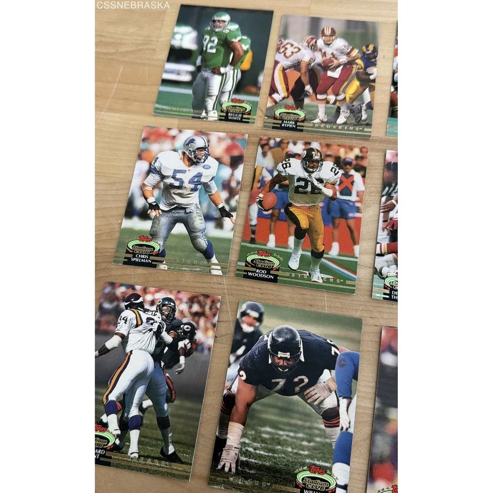 1992 Topps Stadium Club Football Card Lot Sanders Elway Smith Young Williams